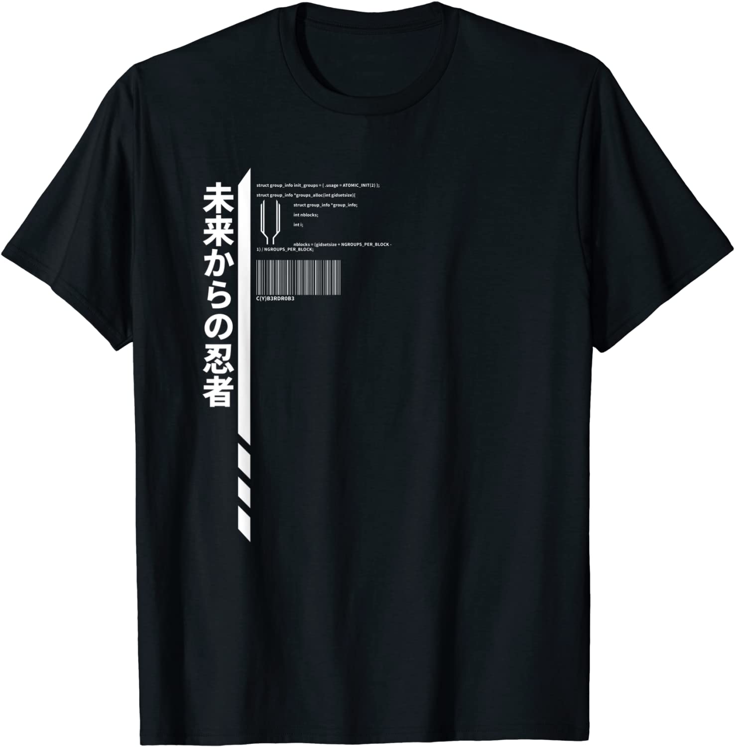 Techwear Goth Ninja Hidden Code T-Shirt