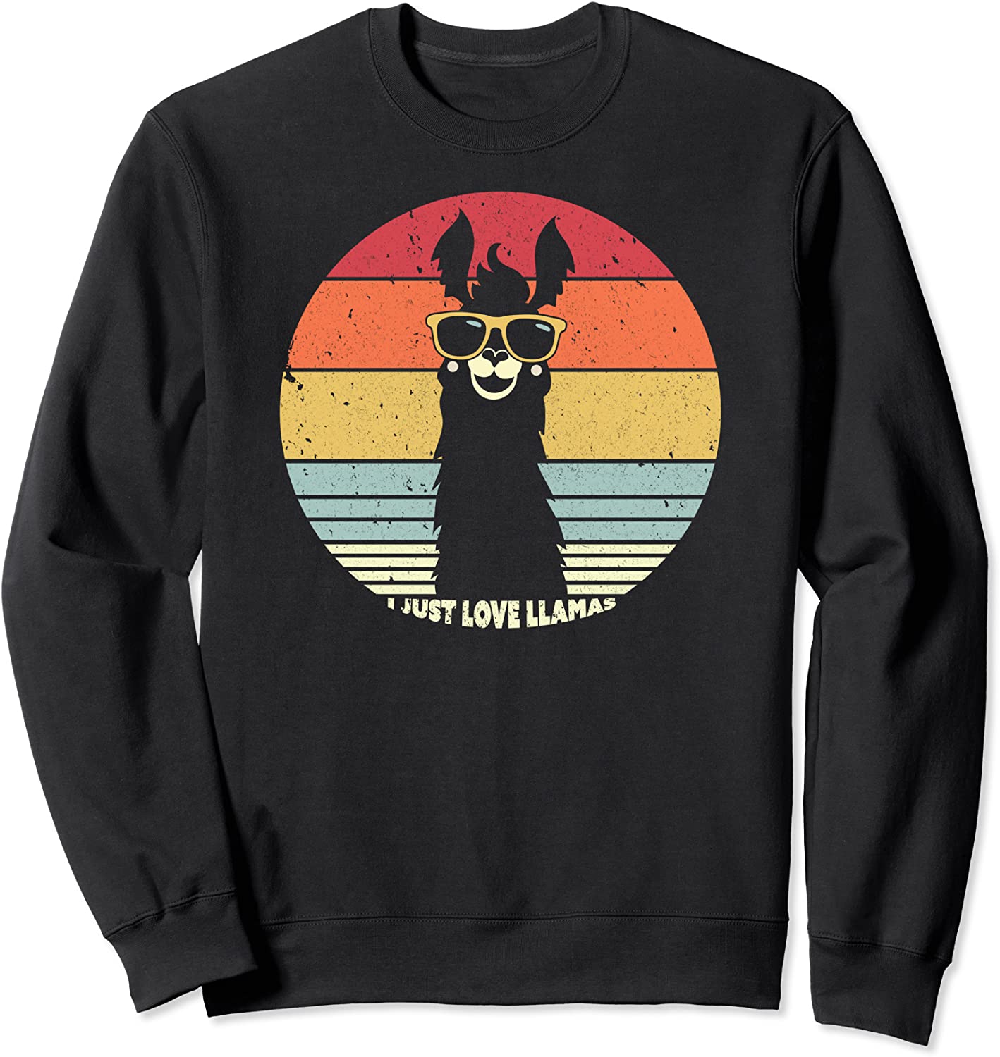 Llama Retro I Just Love Llamas Sweatshirt
