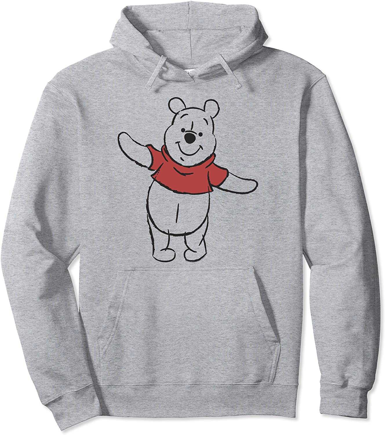 Disney Winnie The Pooh Simple Outline Sketch Pullover Hoodie