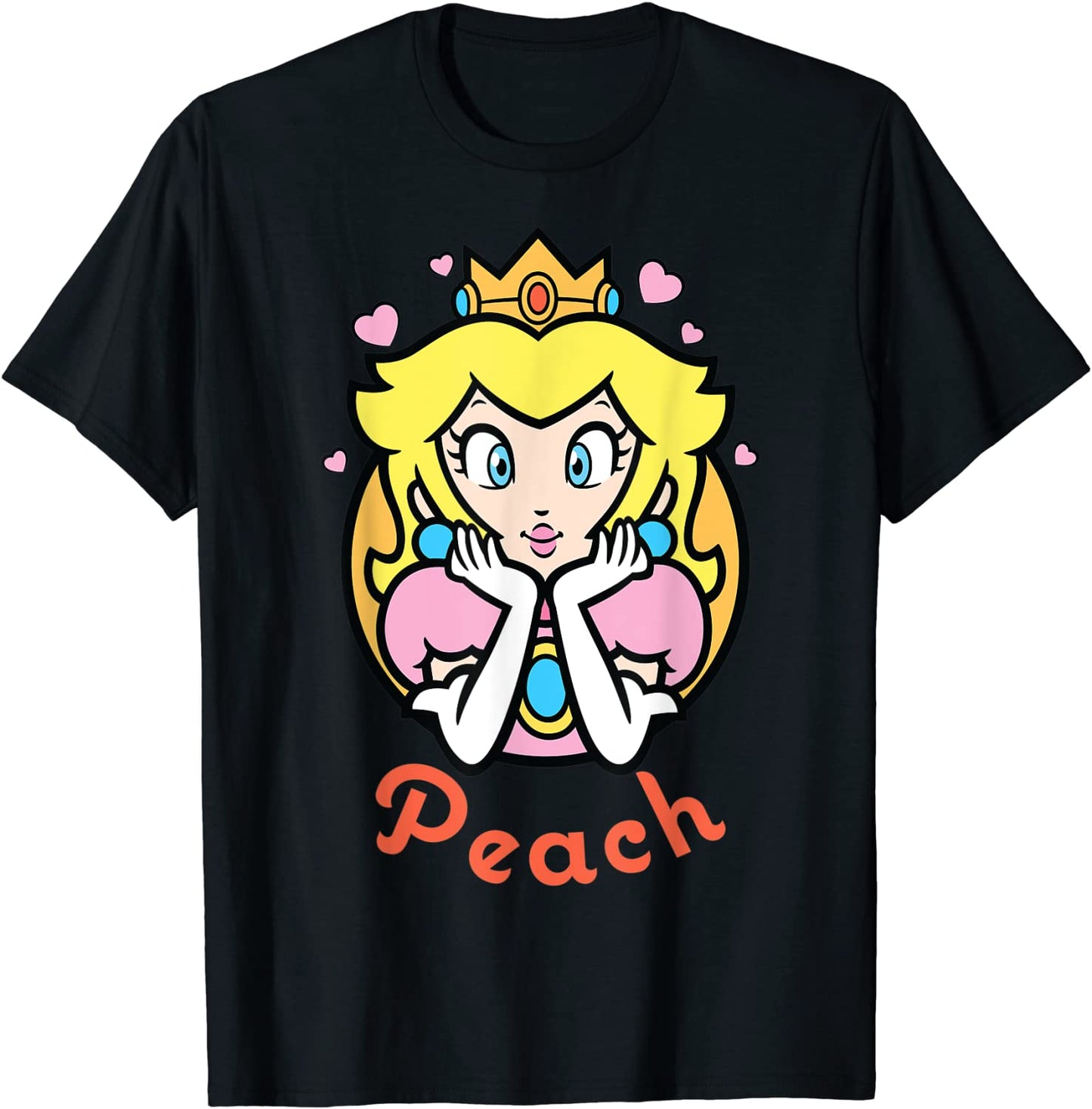 Nintendo Super Mario Princess Peach Portrait Graphic T-Shirt T-Shirt