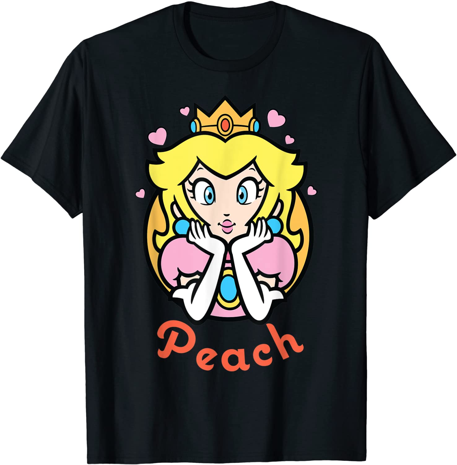 Nintendo Super Mario Princess Peach Portrait Graphic T-Shirt T-Shirt