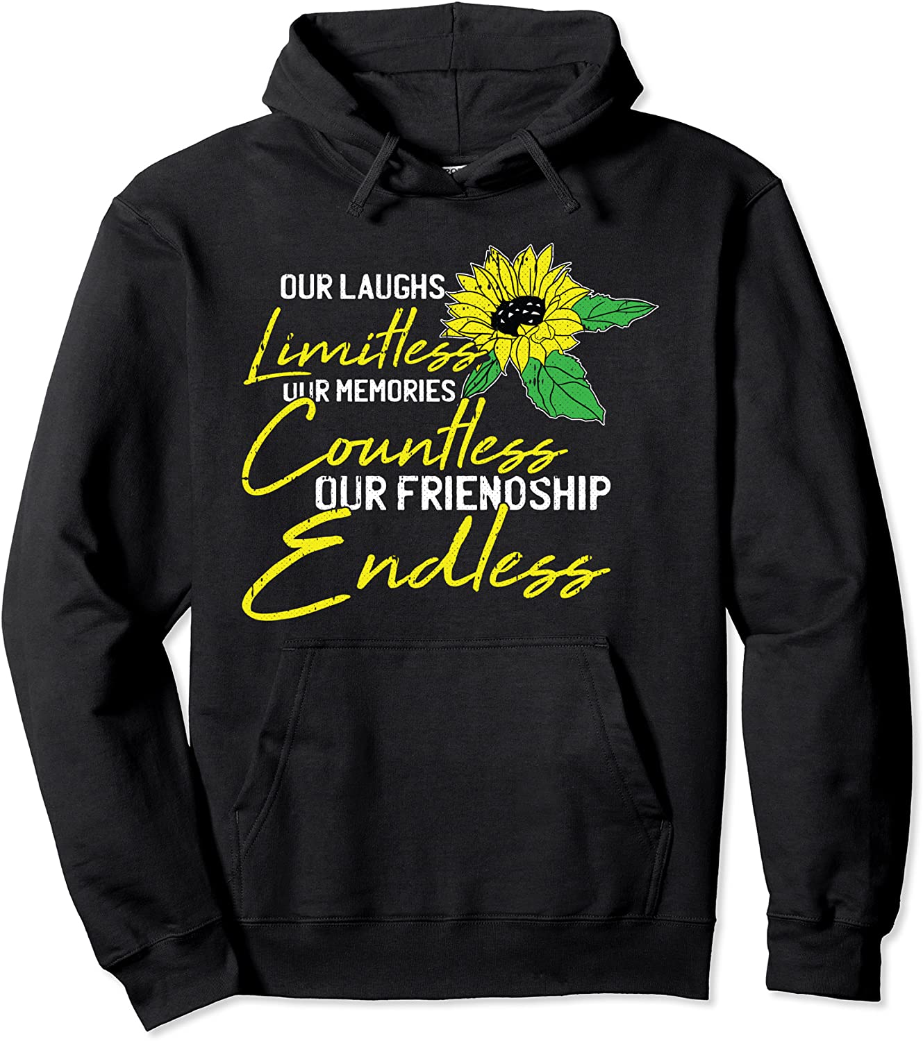 Friendship Best-Friend Cute Sunflower Bestie BFF Matching Pullover Hoodie