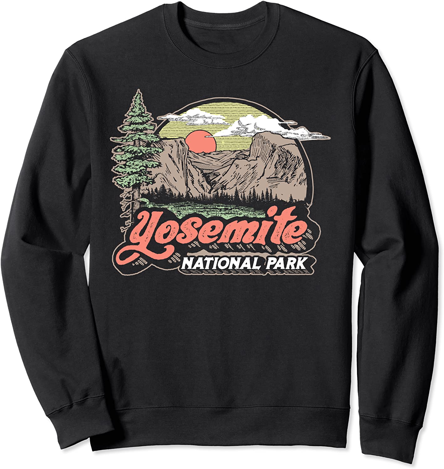 Vintage Yosemite National Park Retro Style Eighties 80s Sweatshirt