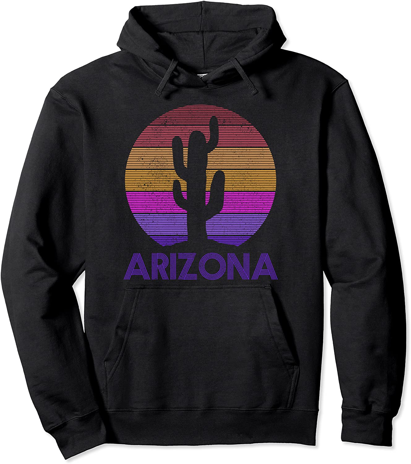 Arizona - Vintage Retro Cactus Souvenir Gift Pullover Hoodie