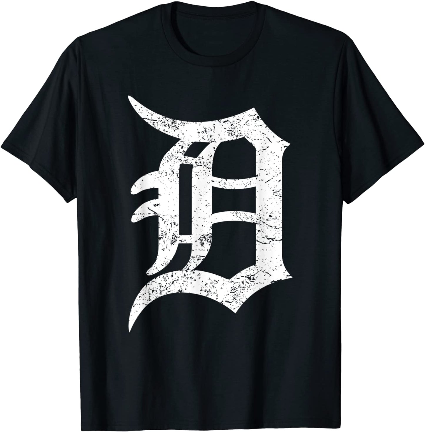 Detroit Graphic D Sweater Distressed Grunge Motor City T-Shirt