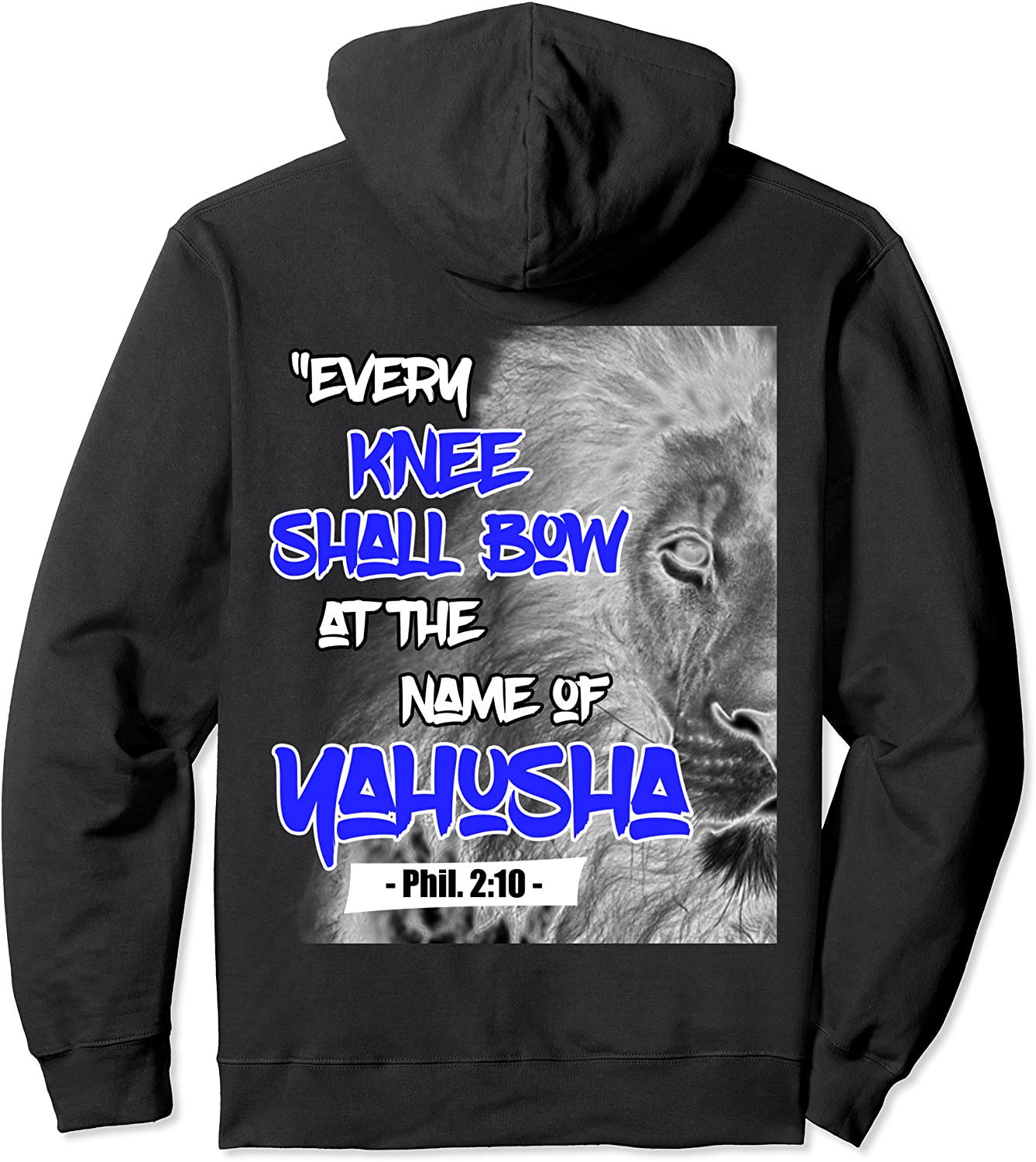 Hebrew Israelite Clothing Tribe Judah Lion Knee Bow Yah Gift Pullover Hoodie