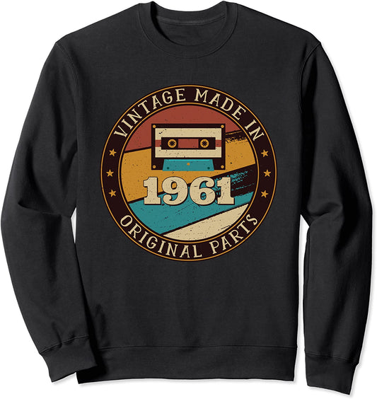 60 Years Old Mixtape Cassette Made In 1961 60th Birthday Sweatshirt