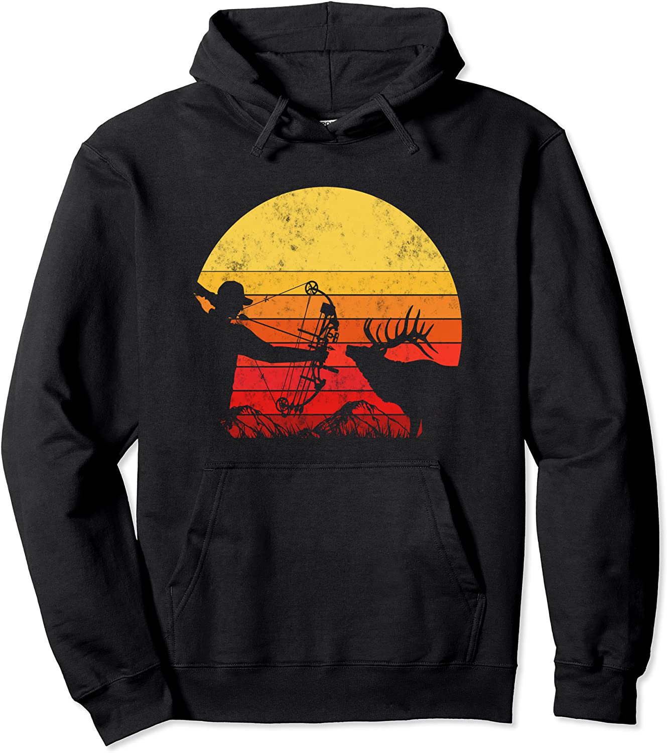 Bowhunter Vintage retro style Bow Hunting Pullover Hoodie