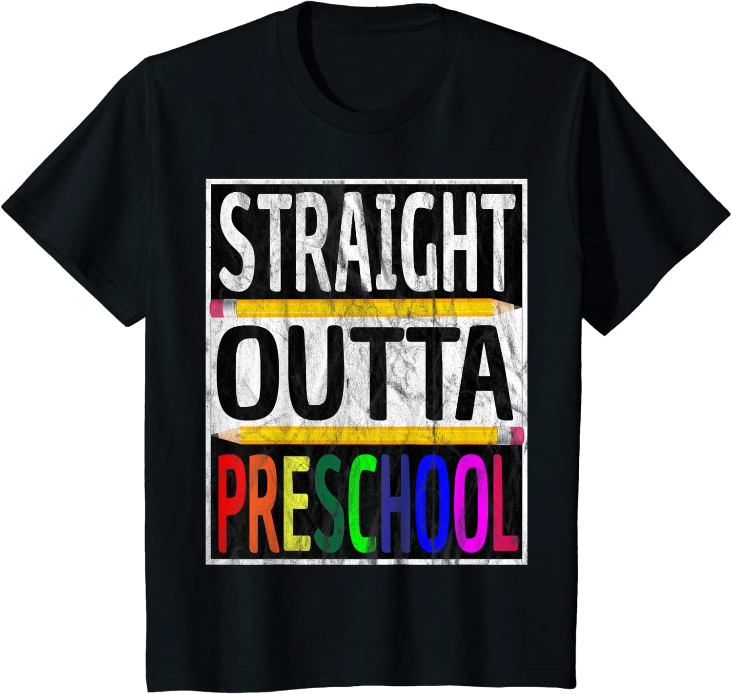 Kids Straight Outta Preschool T-Shirt Graduation Gift