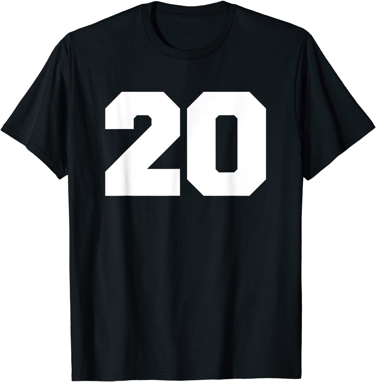 Number 20 Sports Jersey Player 20 Fan FRONT Print Varsity T-Shirt