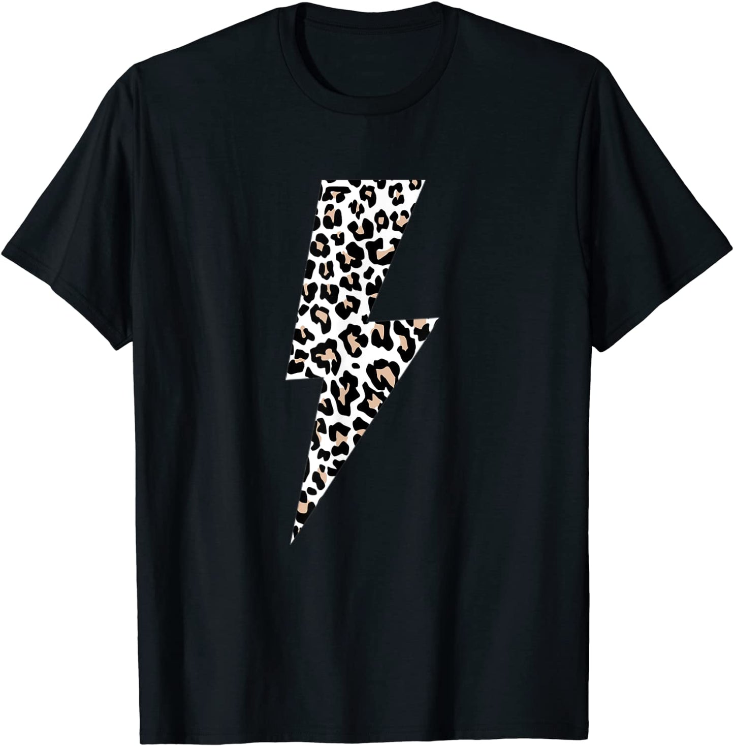 Leopard Lightning Bolt Cheetah Animal Print T-Shirt