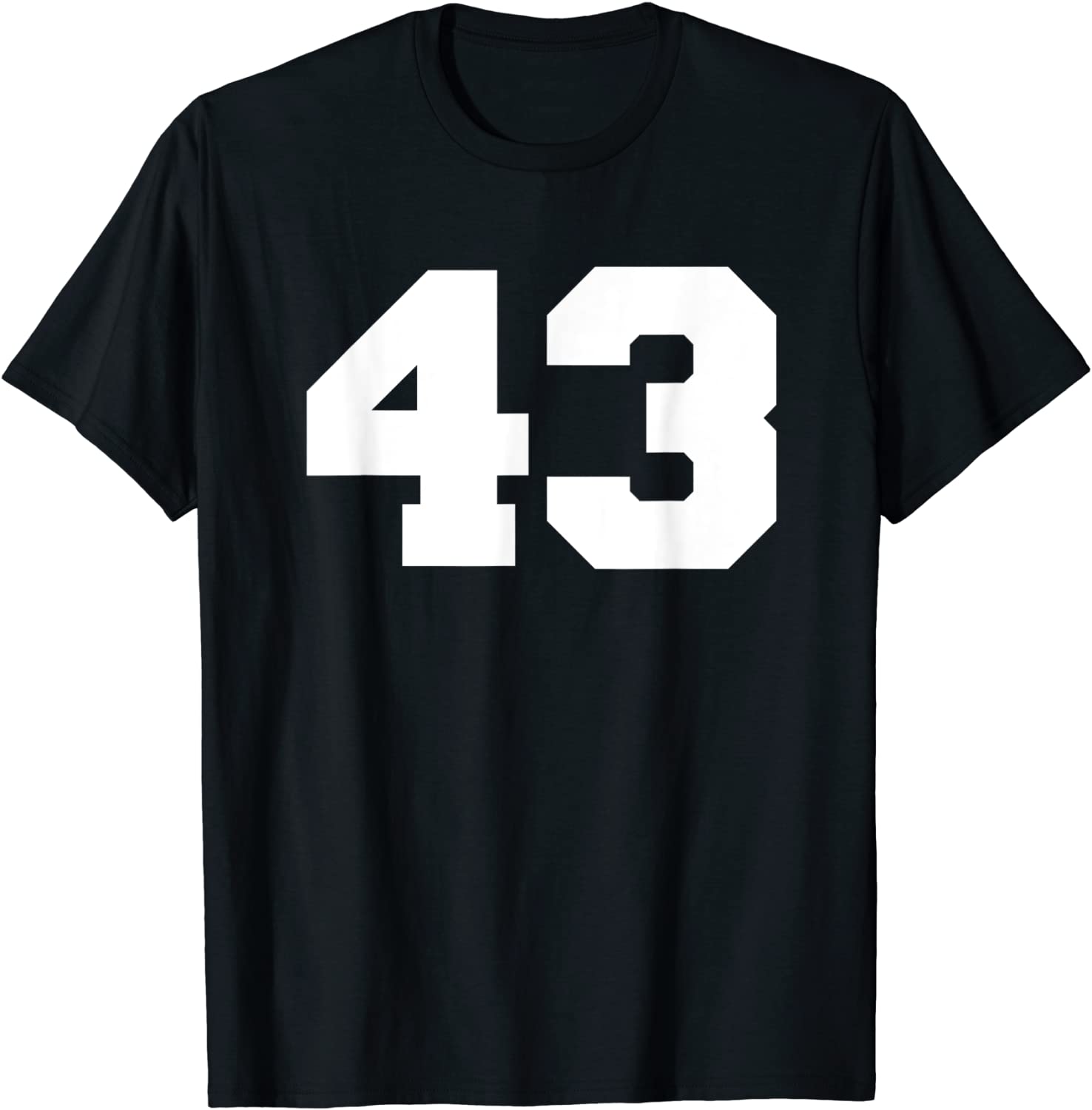 Number 43 Sports Jersey Player 43 Fan FRONT Print Varsity T-Shirt