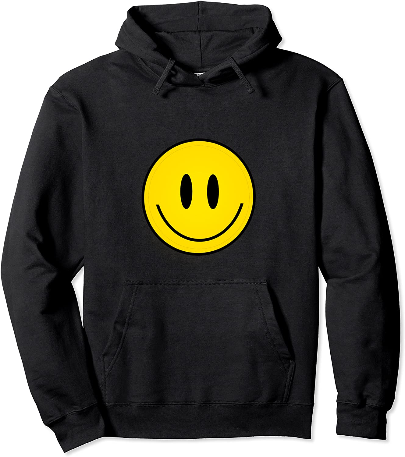 Retro Happy Vibe Smiley Face Happy Face Graphic Pullover Hoodie