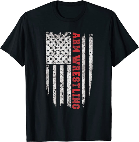 American Sport Arm Wrestling T-Shirt USA Tee Shirts