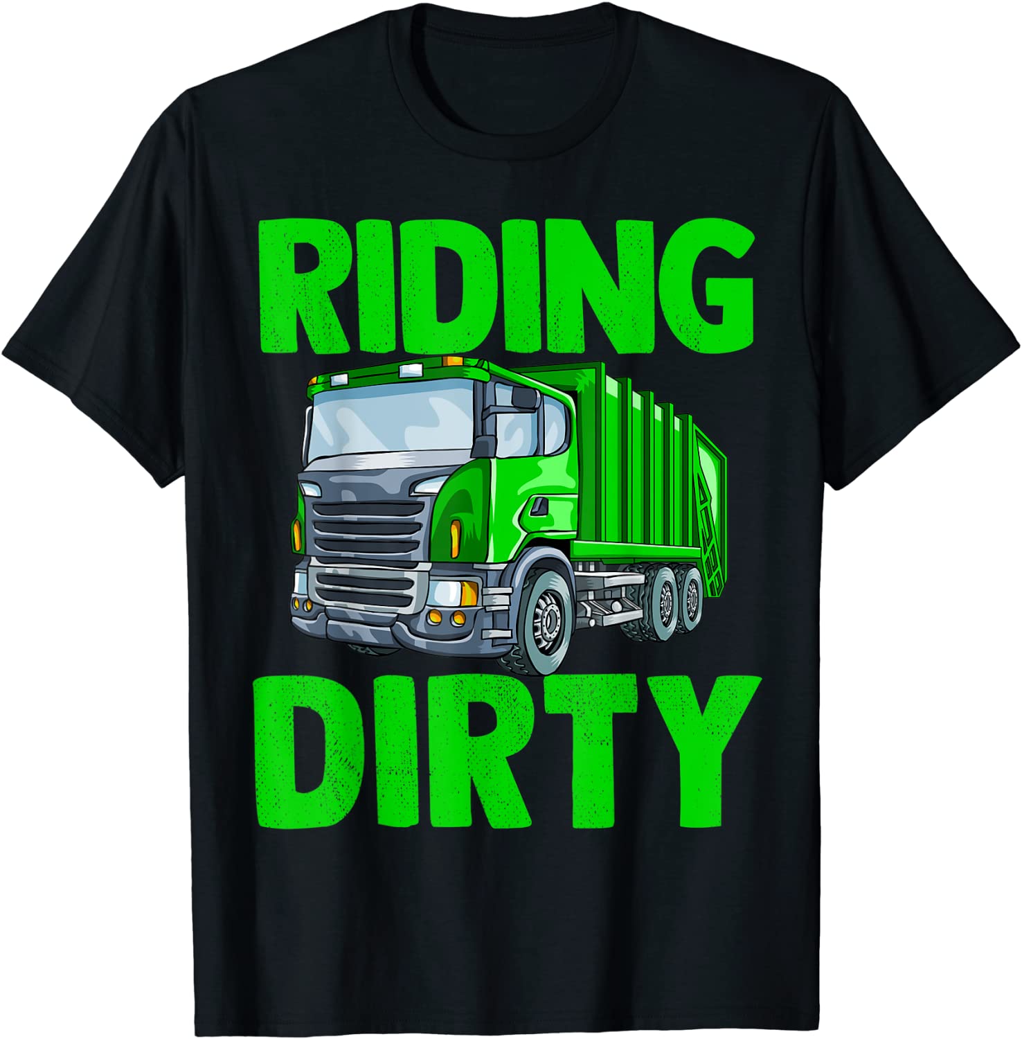 Recycling Trash Garbage Truck T Shirt Kids Men Riding Dirty T-Shirt