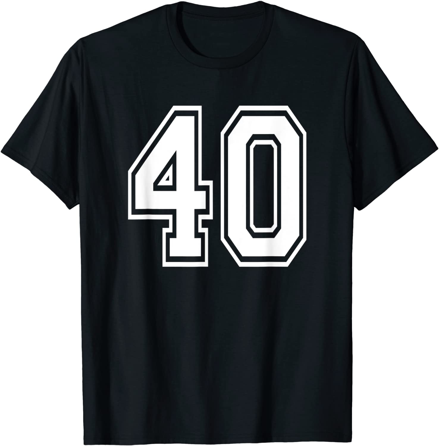 Number 40 40th Birthday Gift Player Team Numbered Jersey T-Shirt