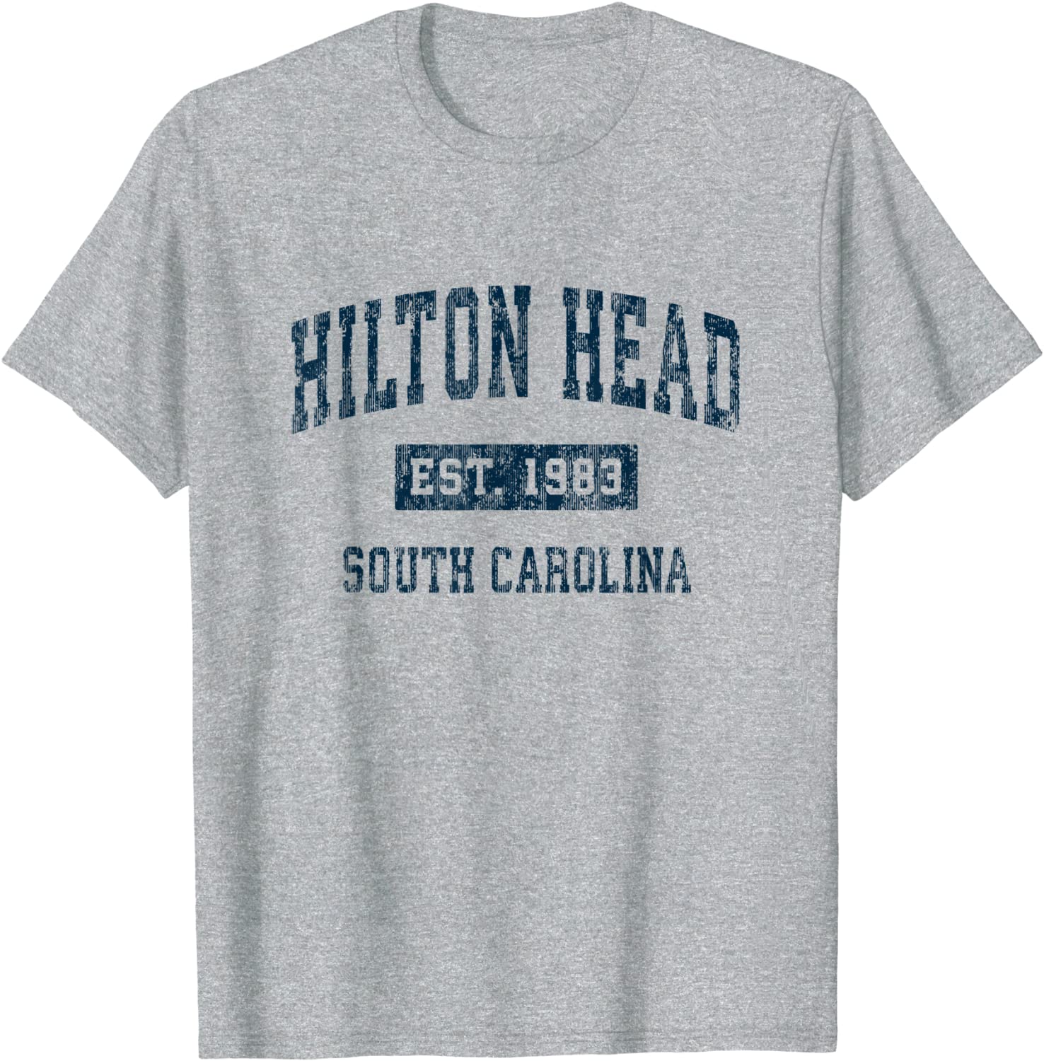 Hilton Head South Carolina SC Vintage Sports Design Navy T-Shirt