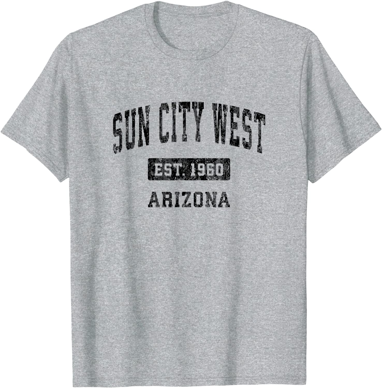 Sun City West Arizona AZ Vintage Sports Design Black Design T-Shirt