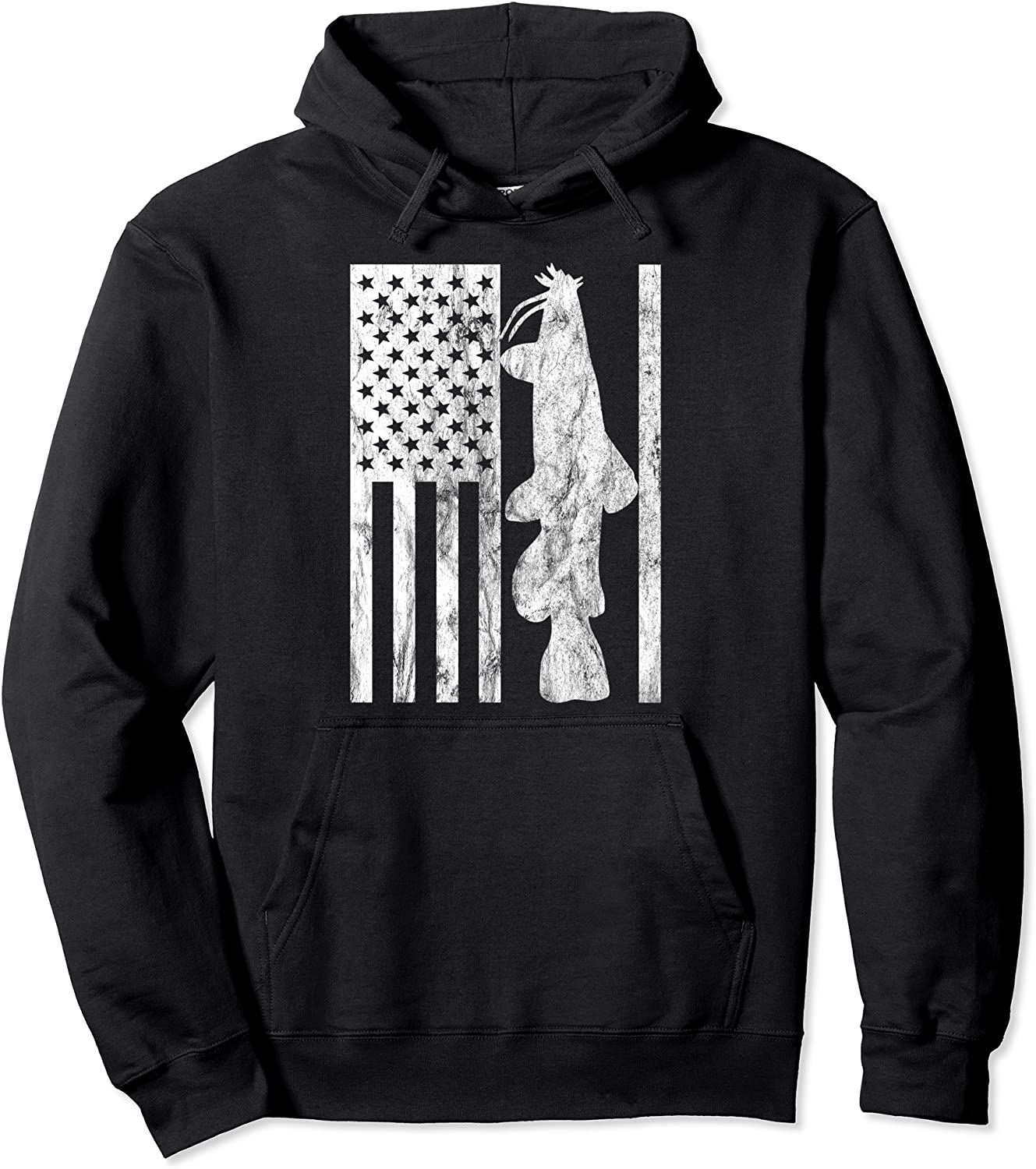 Catfishing American Flag - Catfish Fisherman Pullover Hoodie