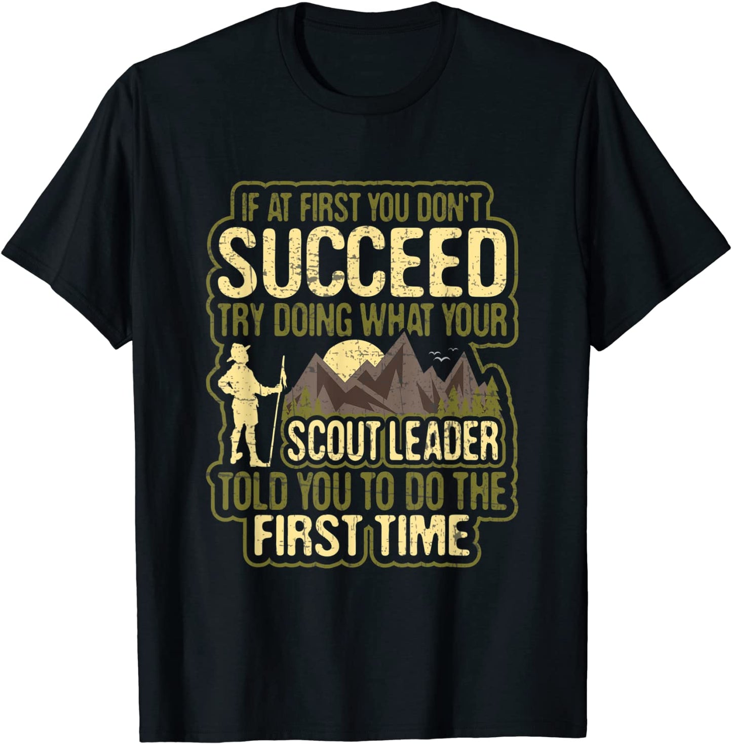 Funny Scout Leader T Shirt Cub Camping Boy Hiking Scouting T-Shirt