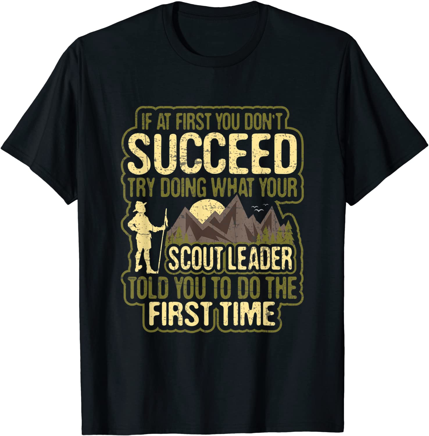 Funny Scout Leader T Shirt Cub Camping Boy Hiking Scouting T-Shirt