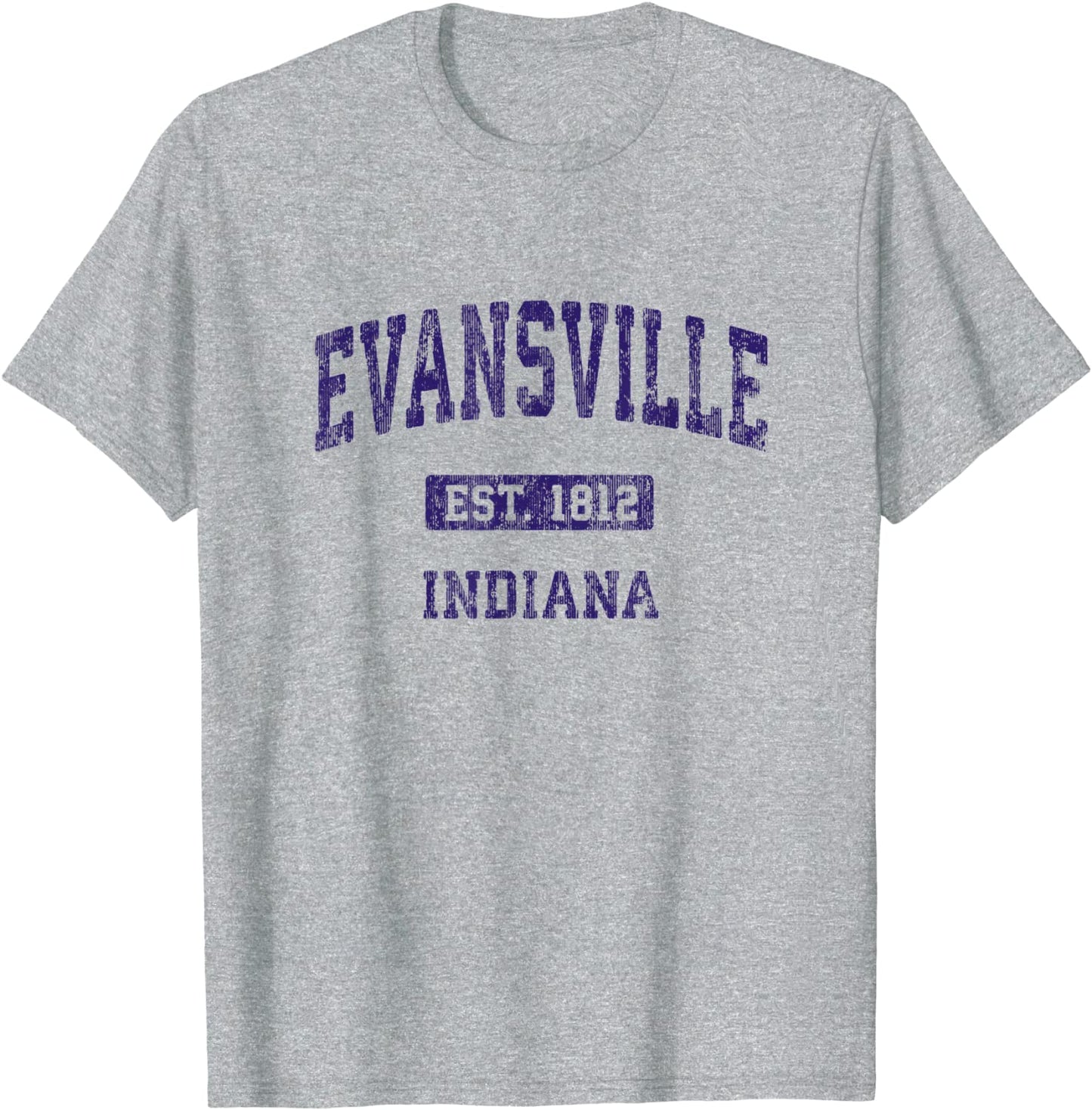 Evansville Indiana IN Vintage Athletic Sports Design T-Shirt