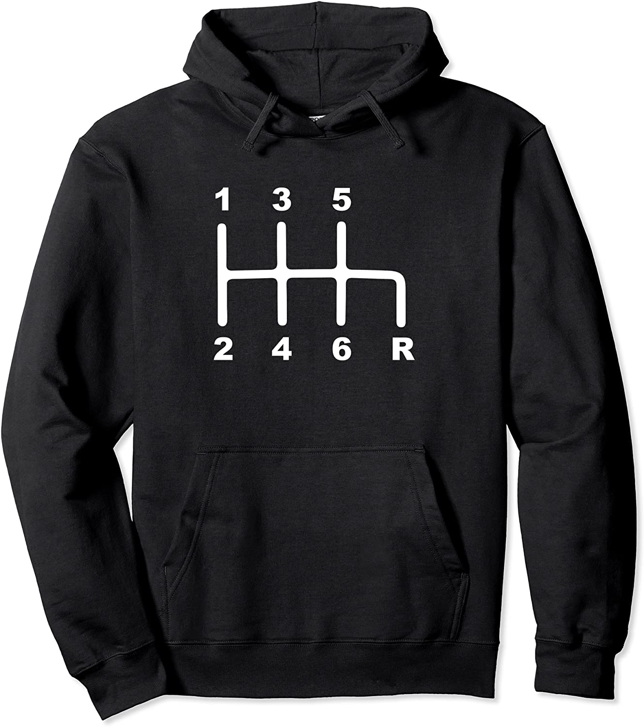 6 Speed Manual Transmission Shift Pattern Car Pullover Hoodie