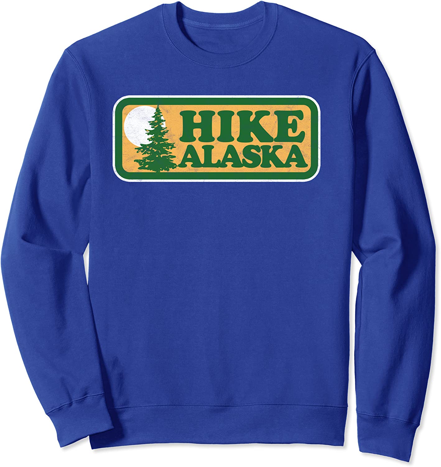 Retro Hike Alaska Vintage Parks Vibe Tree Graphic Sweatshirt