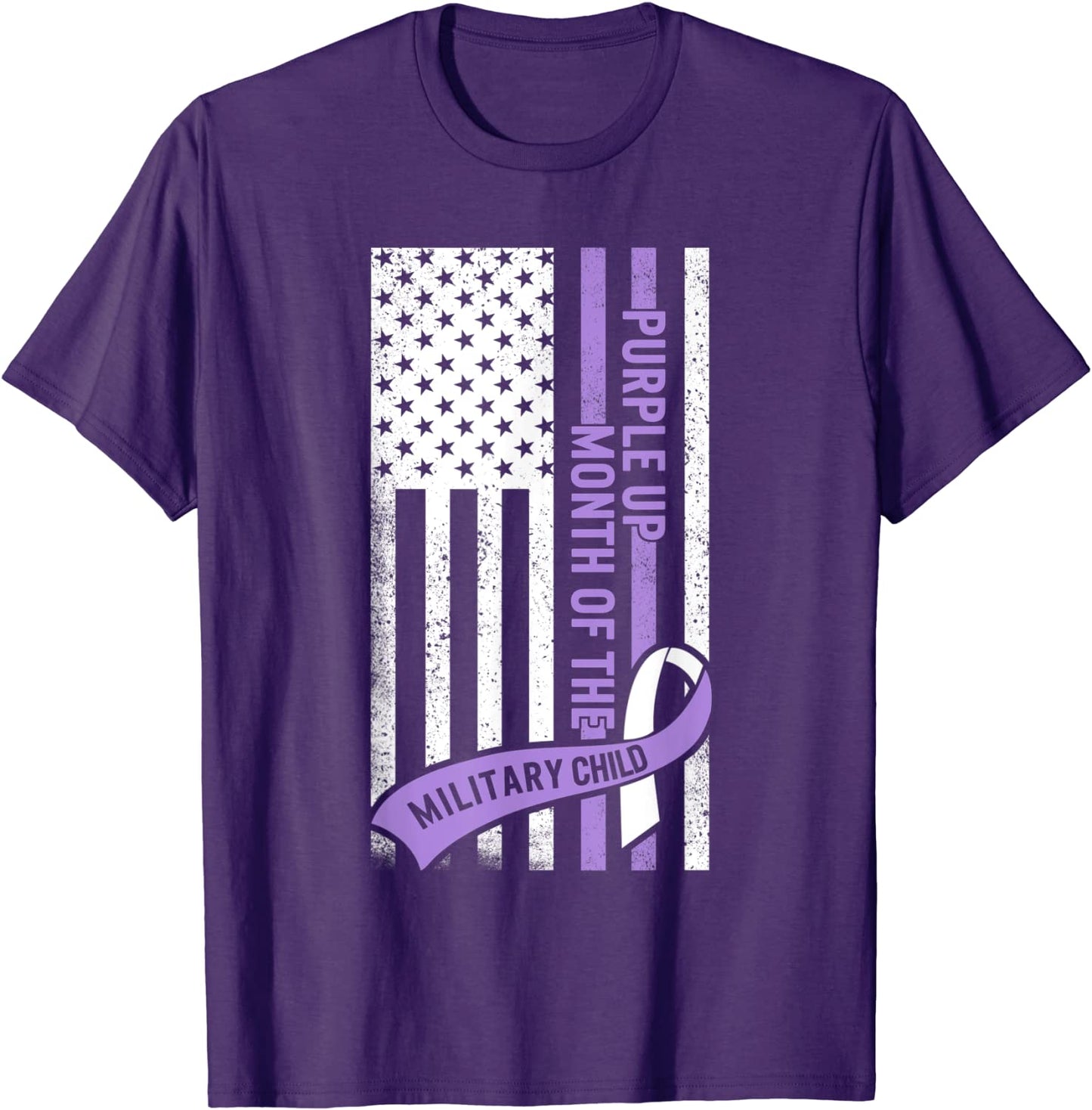 Purple Up Military Child Kids Month Children Awareness Gift T-Shirt