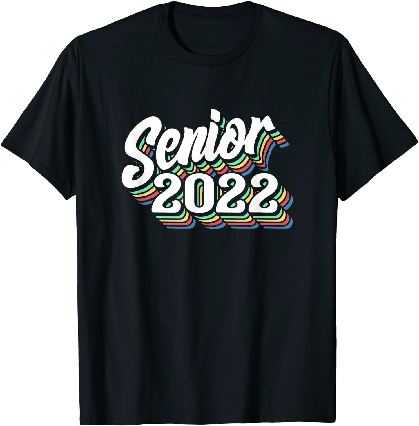 Retro Senior Class of 2022 Men Women Graduation 90s Grad T-Shirt