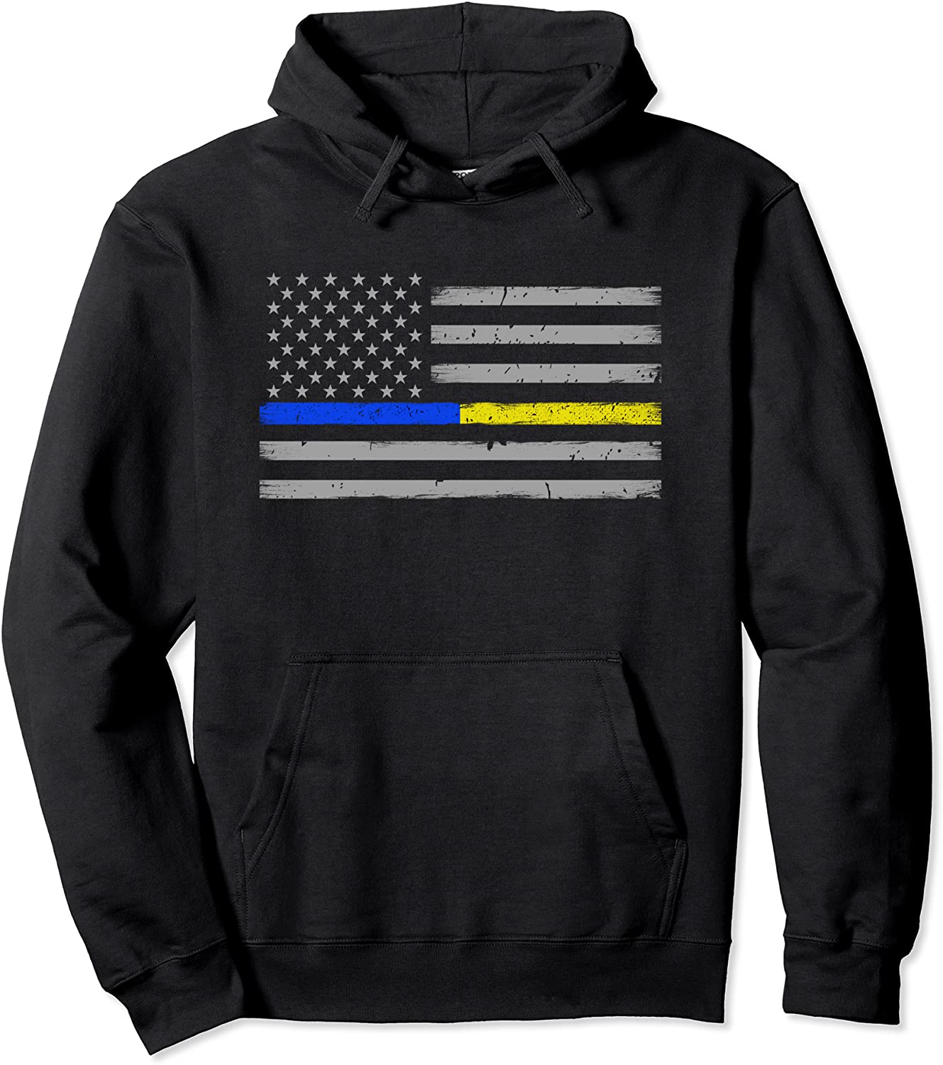 Thin Blue Gold Line Dispatcher Police Officer Hoodie
