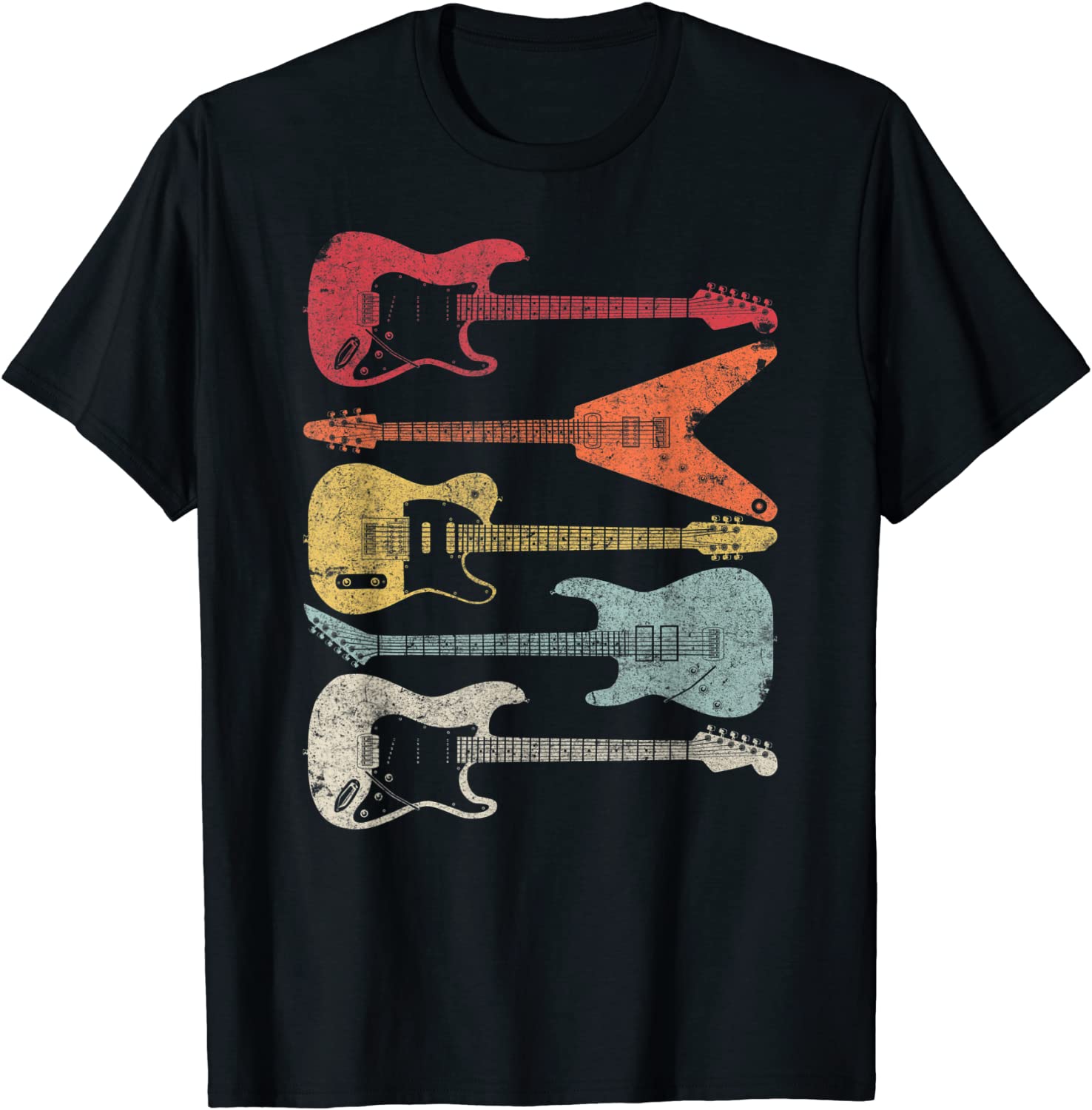 Guitar Shirt Retro Style Gift For Guitarist T-Shirt