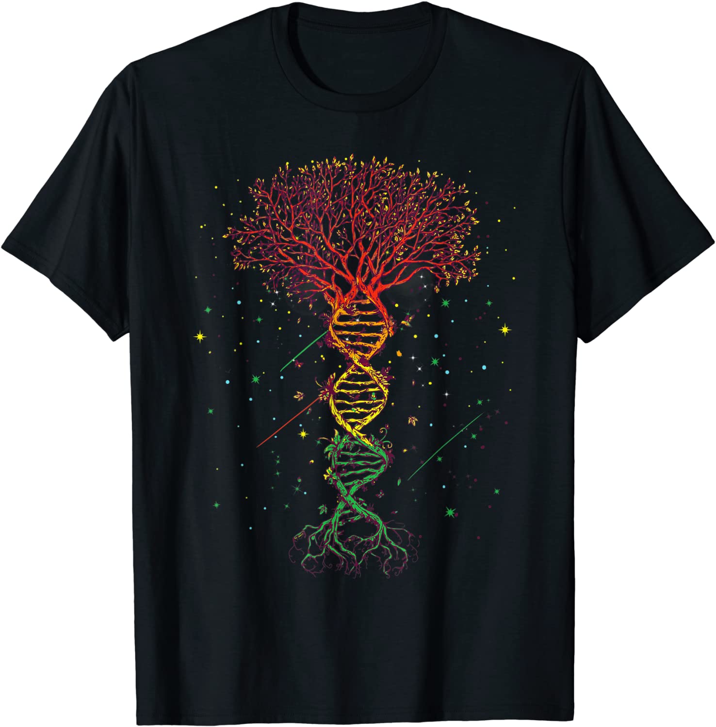 DNA Tree Life Genetics Biologist Science Earth Day T-Shirt