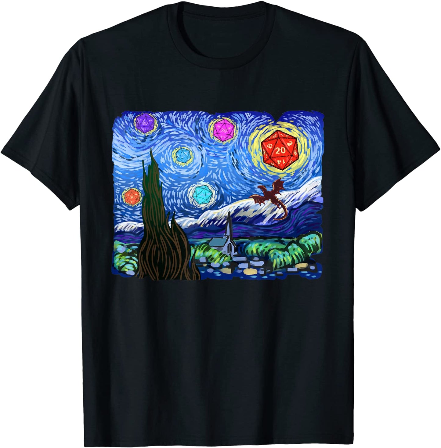 Tabletop Gaming Gift Product Fantasy Dice Tee T-Shirt