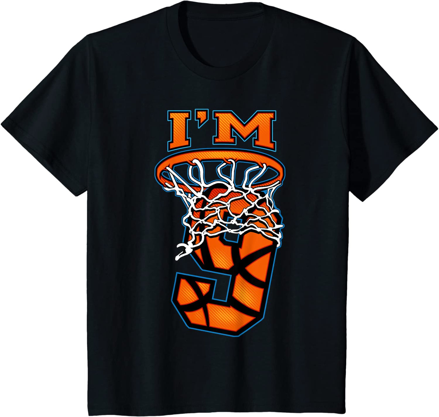Kids Basketball Im 9 Boy Girl 9th Birthday Gift T-Shirt