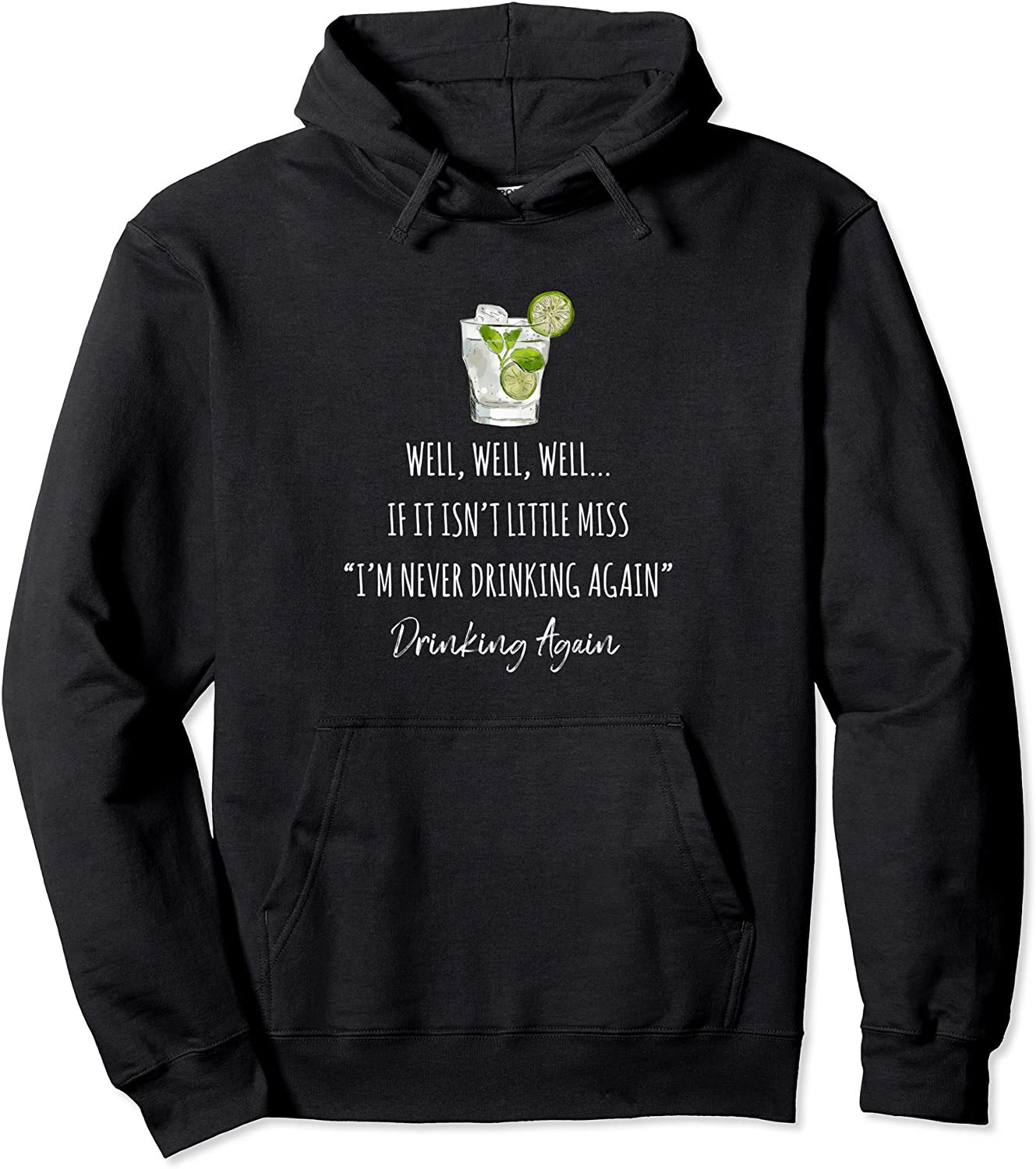 Well well if it isnt little miss Im never drinking again Pullover Hoodie