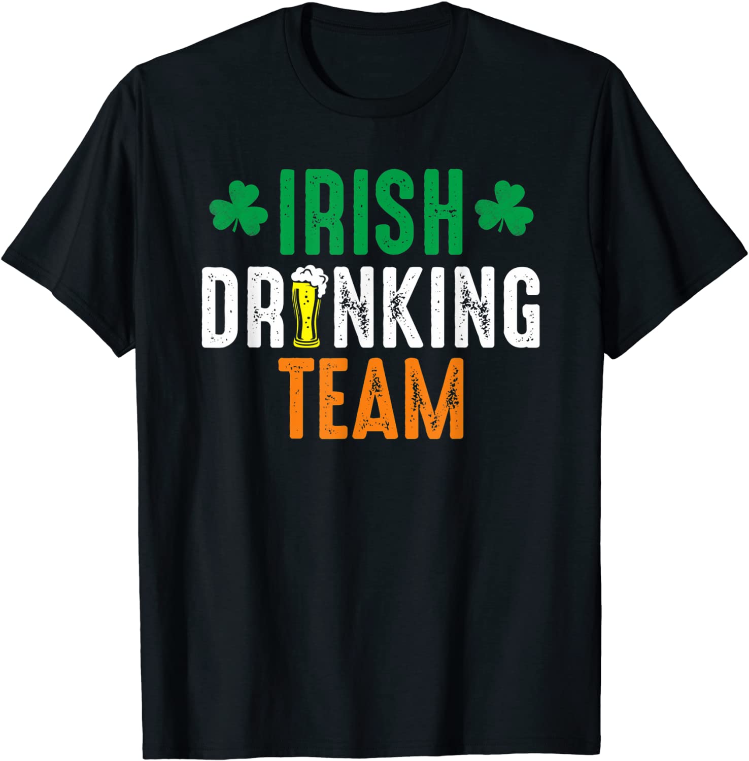 St Patricks Irish Beer Drinking Team Ireland Flag Clover T-Shirt