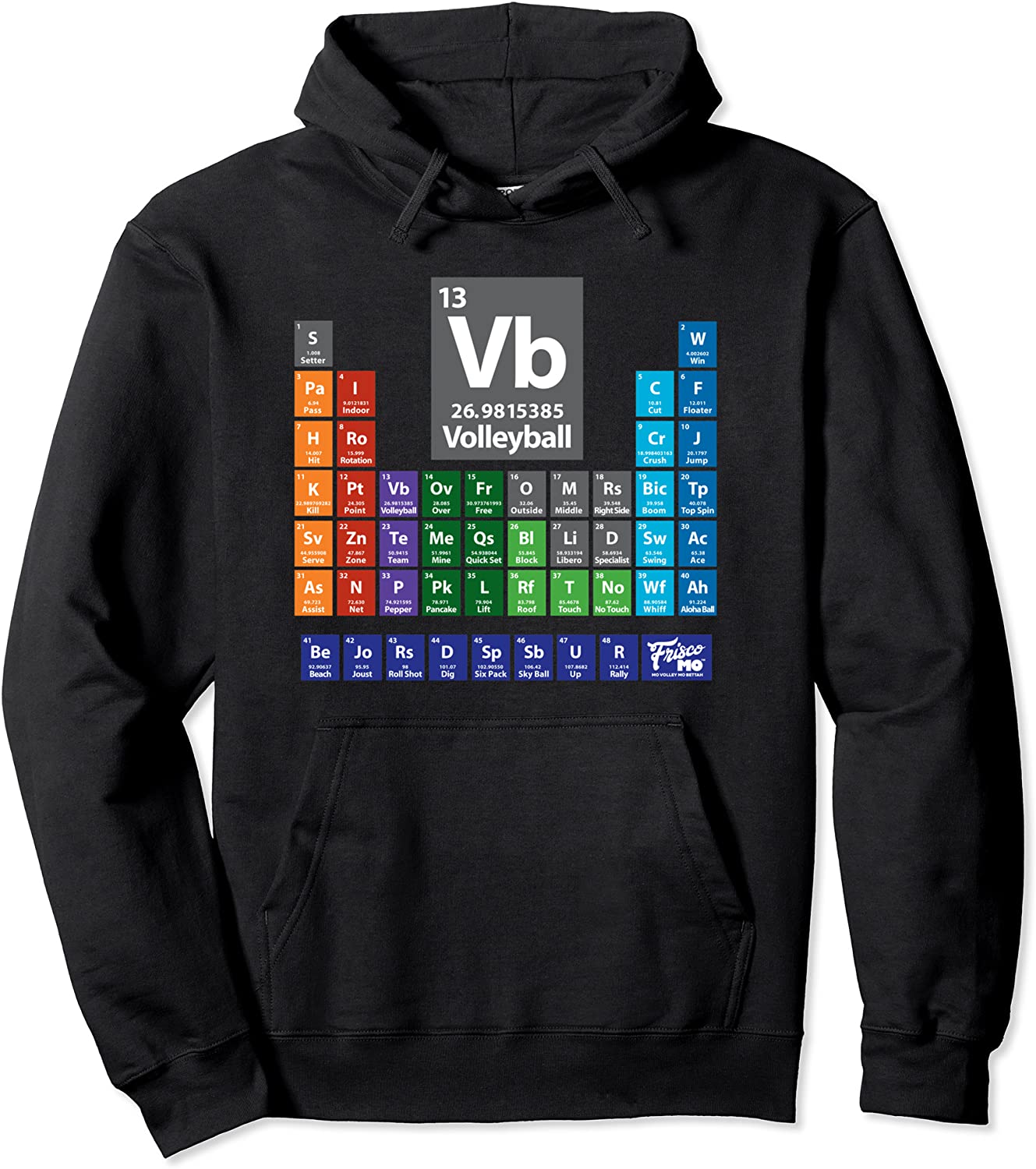Periodic Table of Volleyball Hoodie