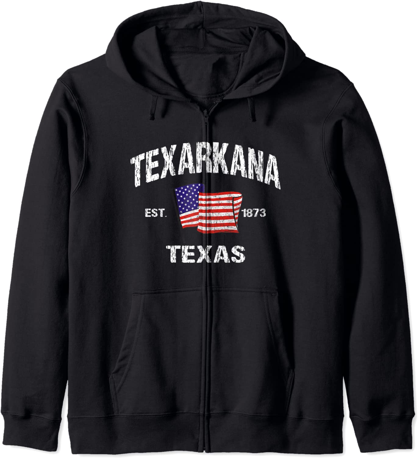 Texarkana Texas TX USA Stars Stripes Vintage Style Hoodie