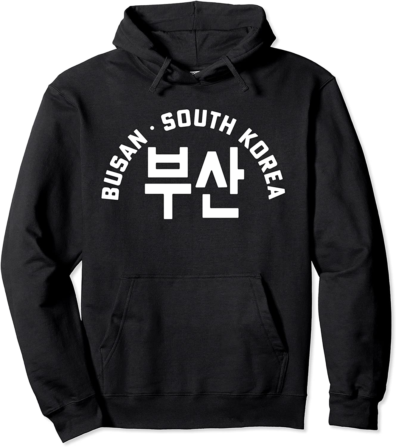Busan South Korea - Korean Pusan Hangul College Style Retro Pullover Hoodie