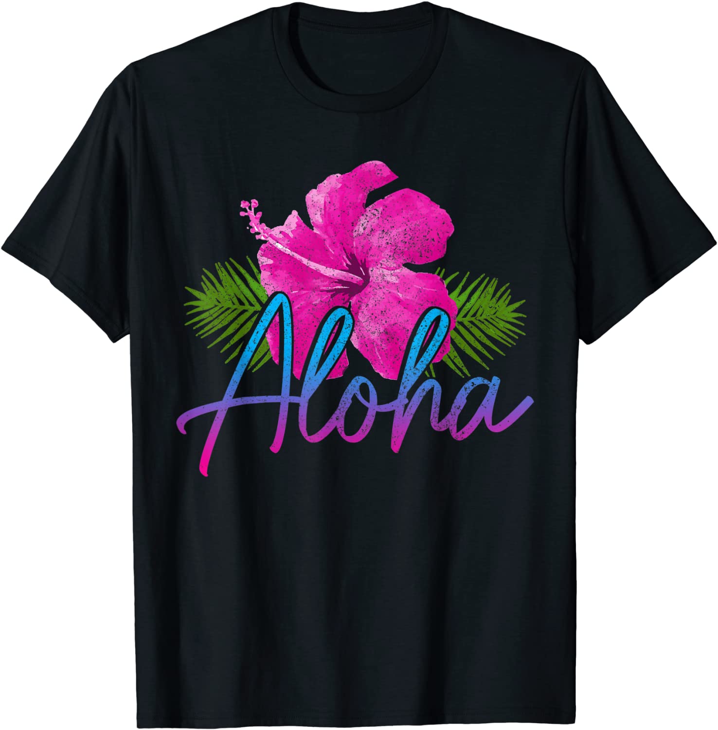 Aloha Hawaiian Islands Hawaii Surf Hibiscus Flower Surfer T-Shirt