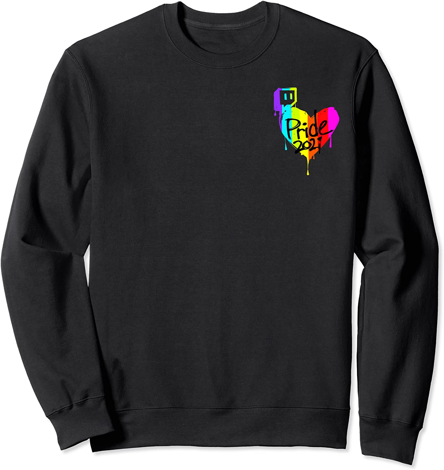 Twitch Pride 2021 Black Crew Sweatshirt