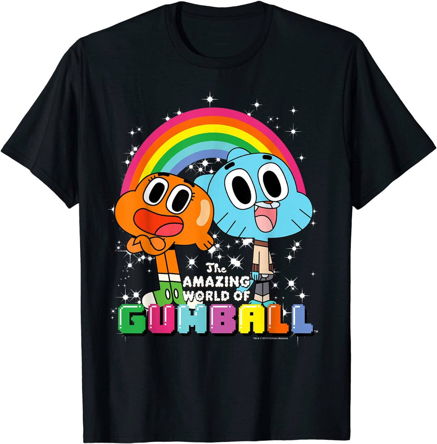 CN The Amazing World Of Gumball Darwin Rainbow Portrait T-Shirt