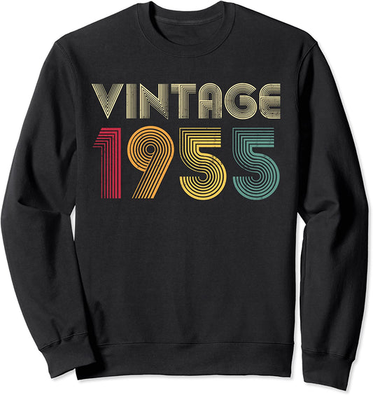 1955 Vintage 66th Birthday Gift Retro Men Women 66 Years Old Sweatshirt
