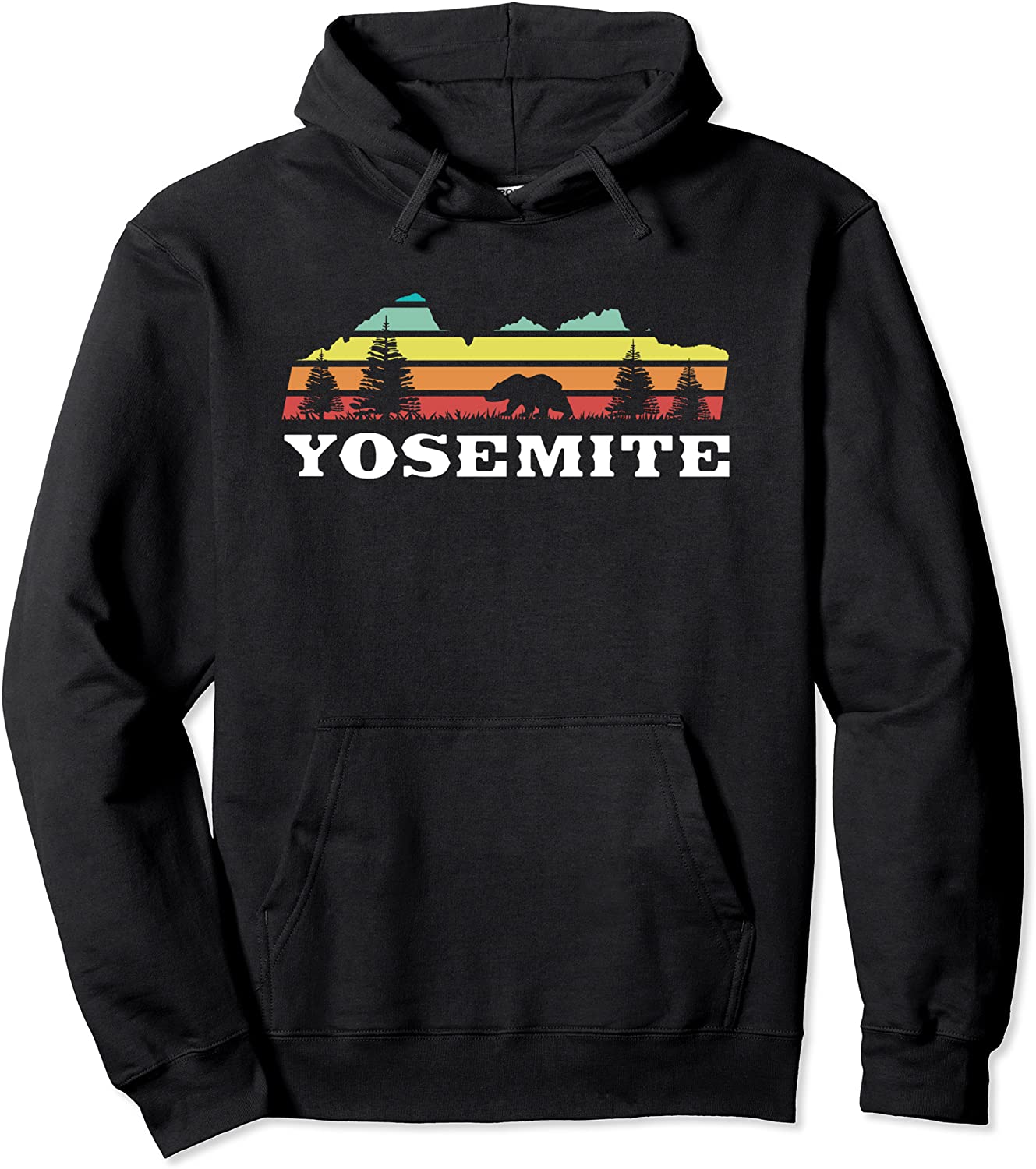 Yosemite National Park Retro Half Dome Camp El Capitan Climb Pullover Hoodie