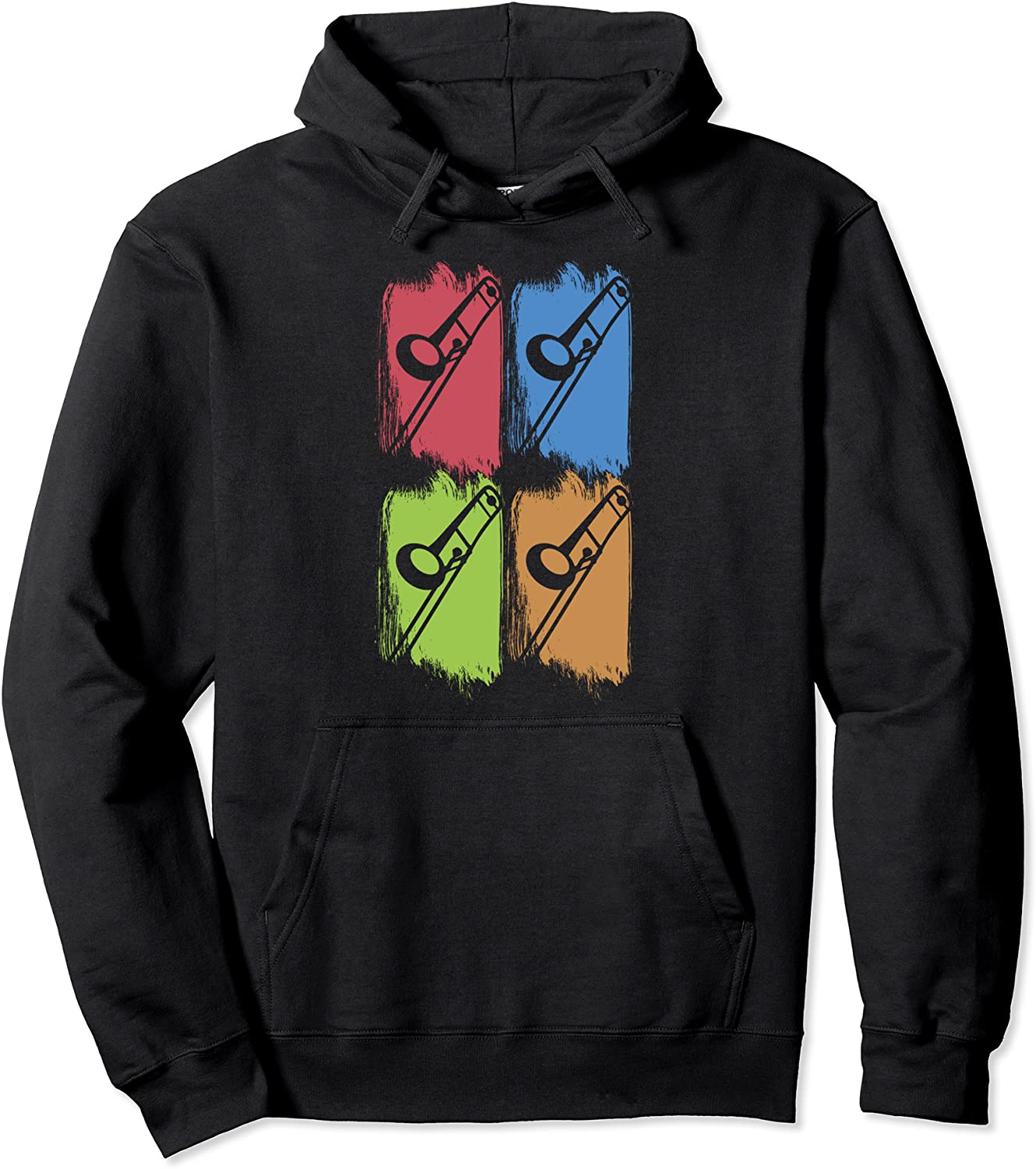 Pop Art Trombonist Gift Trombone Pullover Hoodie