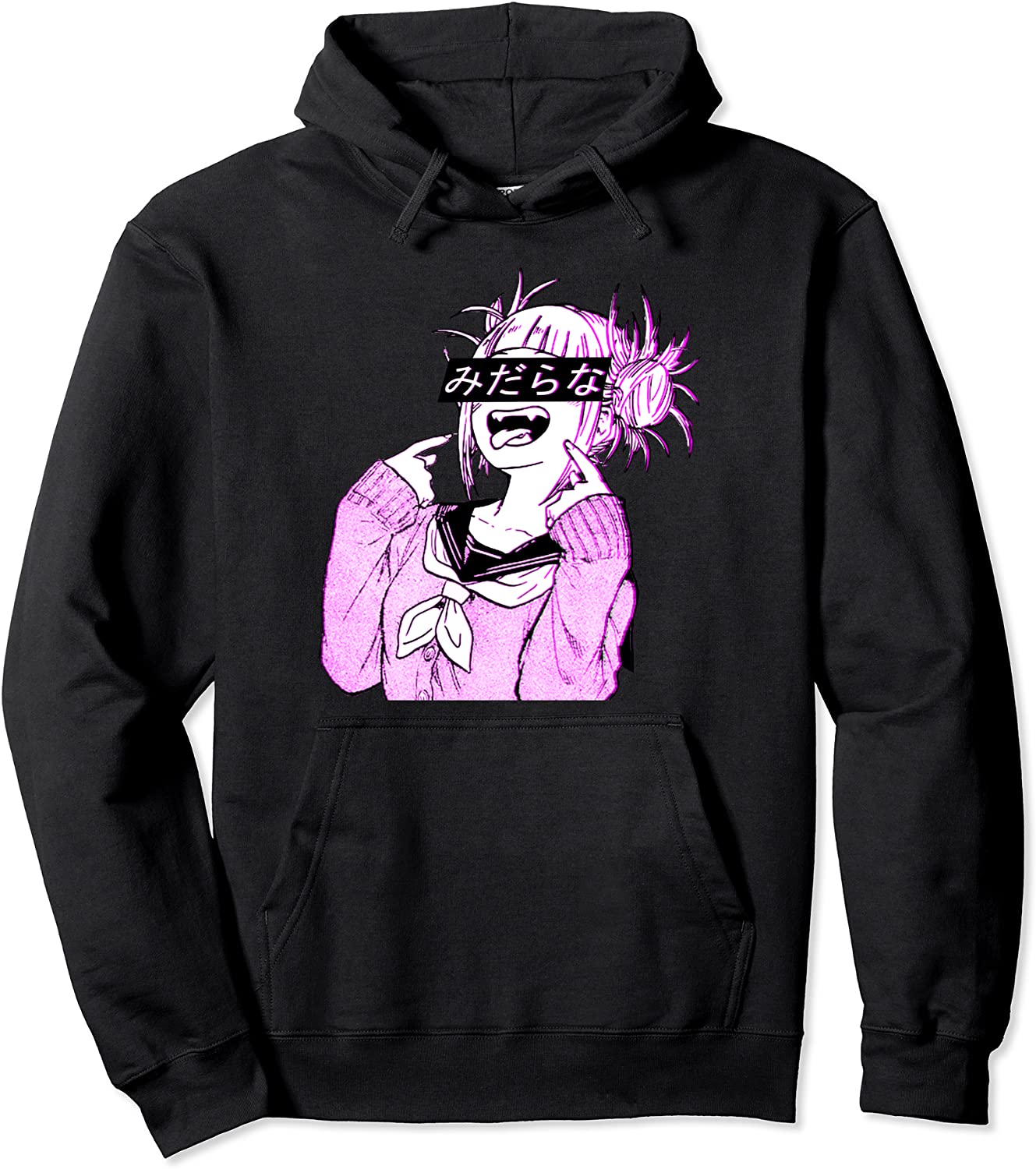Waifu Anime Neko Vaporwave Glitch Manga Girl Pullover Hoodie