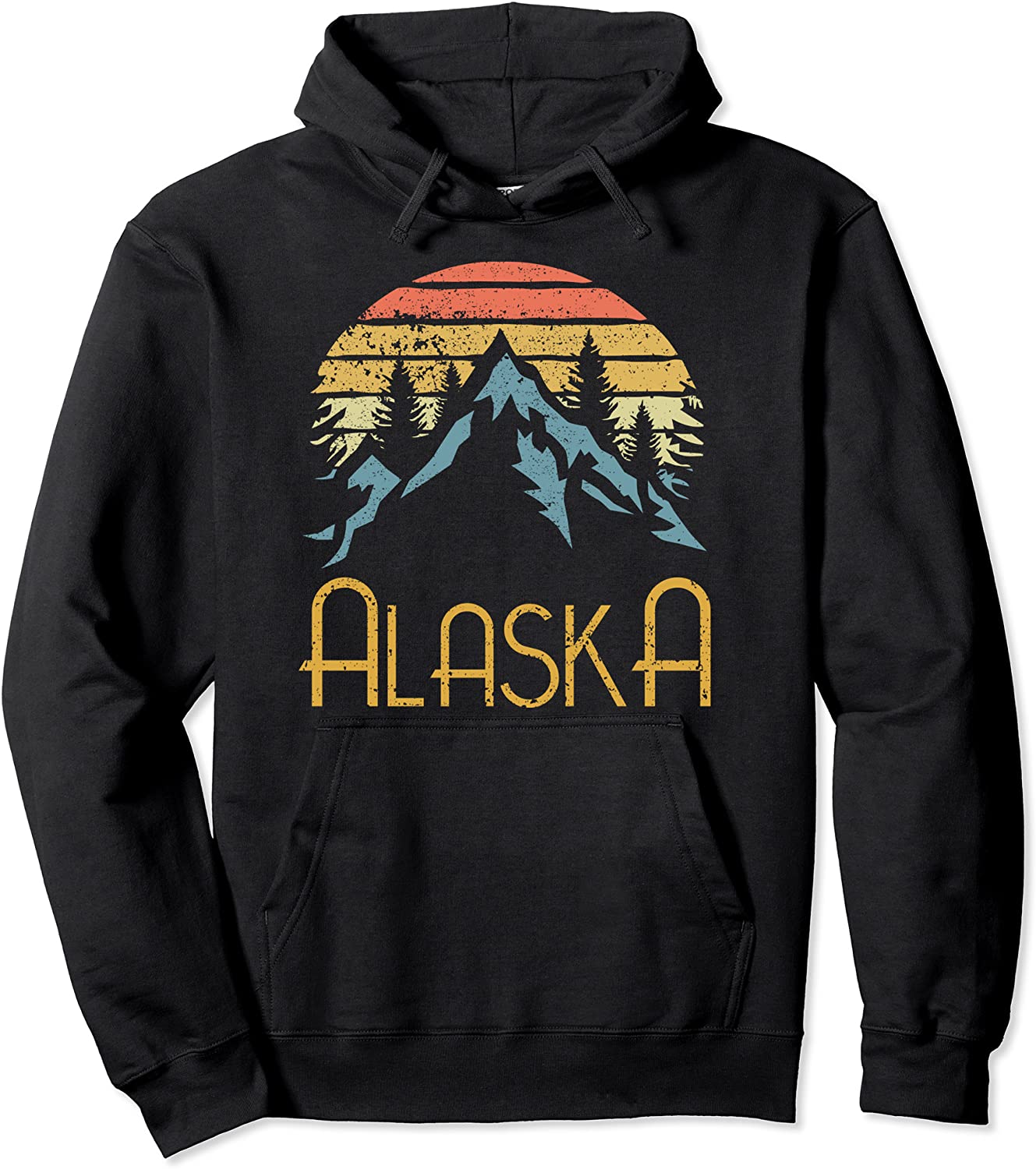 Vintage AK Alaska Mountains Outdoor Adventure Hoodie