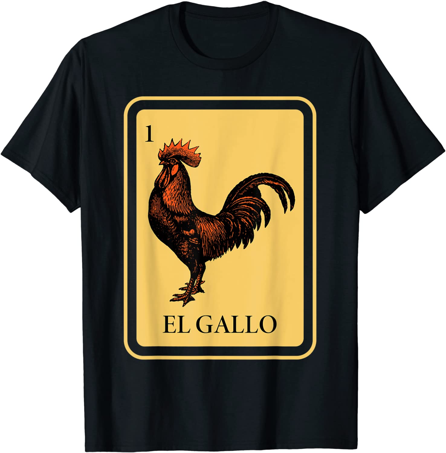 Mexican El Gallo lottery traditional rooster Bingo Card game T-Shirt