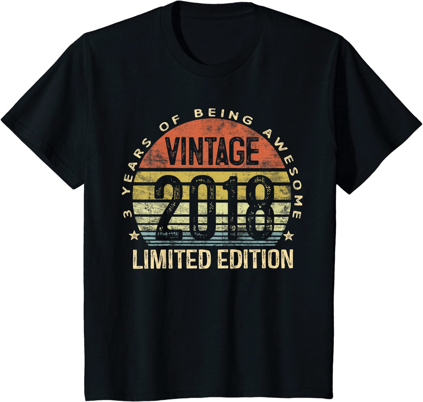Kids 3 Year Old Gifts Vintage 2018 Limited Edition 3rd Birthday T-Shirt